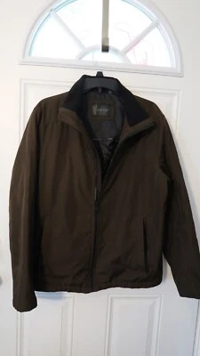 MEN'S CALVIN KLEIN BROWN QUILTED INSIDE LINED JACKET SIZE MED. GENTLY USED C;EAN - Image 1 of 4