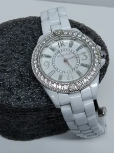 Judith Ripka White Ceramic Case/Band Diamonique Watch **For Parts/Repair** - Picture 1 of 10