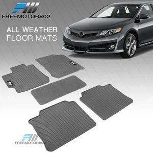 Fits 12-17 Toyota Camry Latex Auto Floor Mats Liner All Season Carpet Gray 5PCS - Picture 1 of 12