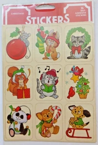 Vintage '80er Eureka Weihnachten Tiere Waschbär neu versiegelt USA Junk Journal Sammelalbum - Bild 1 von 1