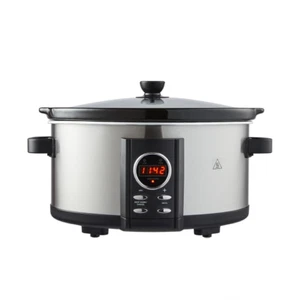 6.5L LED Slow Cooker Overnight Cooker with Removable Ceramic Pot & Digital Timer - Picture 1 of 6