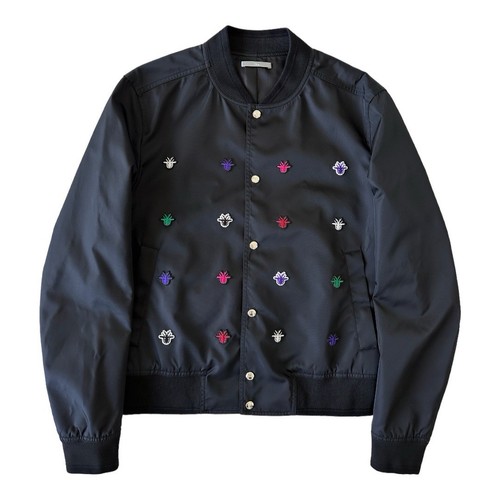 Giacca Bomber Dior Ricamata All Over Api Taglia S Autentica