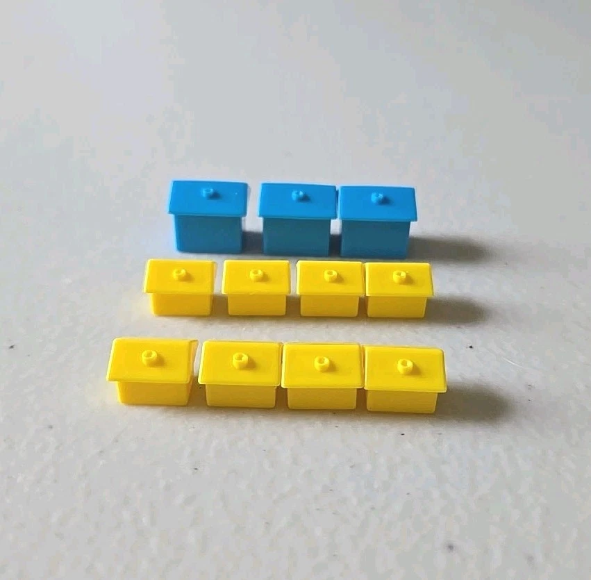 Toy Story Monopoly 3 Hoteles Azules 8 Casas Amarillas Piezas de Juego de Repuesto  Foto 1 de 1