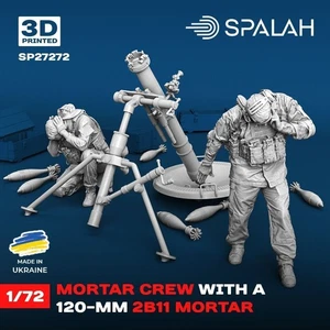 Set of model and figures Mortar crew with 120-mm 2B11 mortar 1:72 Spalah SP27272 - Picture 1 of 3