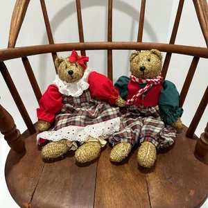 Peluche vintage 10" orsi stagionali - accento countrycore casa - Gerson Intnl Ben Franklin - Foto 1 di 20