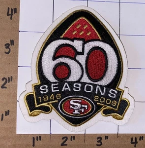 SAN FRANCISCO 49ERS 60TH ANNIVERSARY NFL FOOTBALL PATCH - Picture 1 of 1