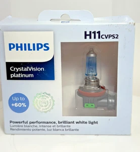 Philips H11CVPS2 CrystalVision Platinum Brilliant White Headlight Bulb - Picture 1 of 3