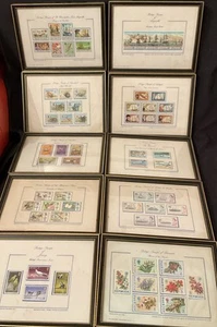 X10 estampillas enmarcadas 1969-71 ~ Bermudas, Anguila, Malasia, Tristán Da Cunha, etc. - Imagen 1 de 15