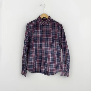 UNTUCKit Herren M faltenfreies Button Down Hemd burgund dunkelblau kariert - Bild 1 von 11