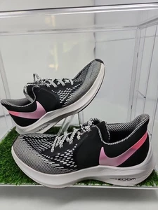 Nike Air Zoom Winflo 6 Black Gray Vivid Purple Size 7.5  Women’s Running Jogging - Picture 1 of 14