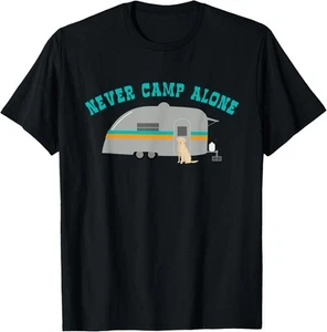 Yellow Labrador Retriever Dog RV Funny Camping T-Shirt Hoodie - Picture 1 of 7