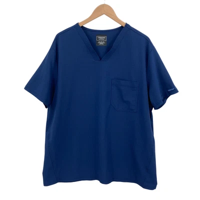 Blusa Médica Cherokee 2XL Azul Marino Para Hombre Cuello en V Bolsillo Ajuste Cómodo Uniforme Foto 1 de 4