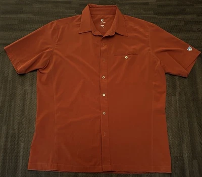 Kuhl Renegade Shirt Mens L Rust Tufflex Pocket Comfort Stretch Button Up Outdoor - Image 1 of 4