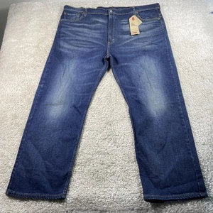 Levis 569 Jeans Mens 44x30 Loose Straight Medium Stone Wash Stretch Blue NWT - Picture 1 of 11
