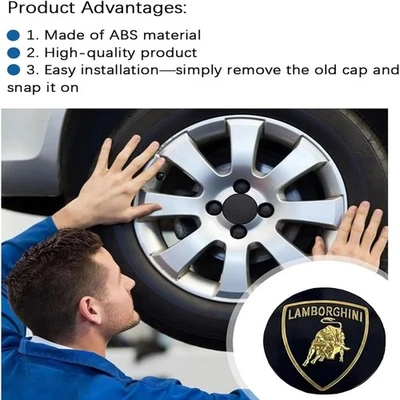 4x 60MM Wheel Center Hub Caps Hubcaps Rims Protectors Wheel Decoration Cover USA - Image 1 of 4