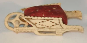 Gorgeous! ANTIQUE NAPOLIANIC c1830  Bellows Pin Push Cushion~NOVELTY - Picture 1 of 4