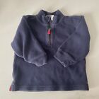 Hanna Andersson Sweater Unisex 90 US 2-3 1/2 Blue 1/4 Zip Pullover