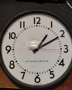 American Time E56BAQD304BF  12” Clock With 5 year Battery Booster and auto DST - Picture 1 of 5