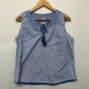 Talbots Damen ärmellose Bluse Top Shirt Größe LP Large zierlich blau B333-15 - Bild 1 von 11