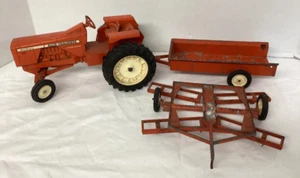 1/16 Ertl Farm Toy Allis Chalmers One-Ninety Tractor Wagon Disc Farm Plow VTG 60 - Picture 1 of 14