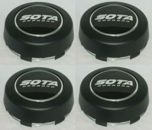 4 CAP DEAL SOTA OFFROAD FLAT BLACK 8 LUG WHEEL RIM CENTER CAP A680F-1 6005K132 - Picture 1 of 1
