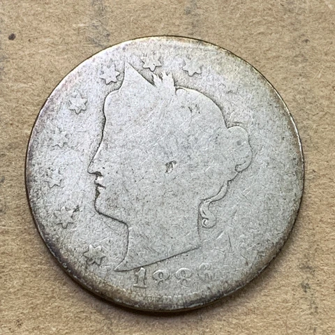 1886 Liberty V Nickel Key Date Tough Rare Coin Cover