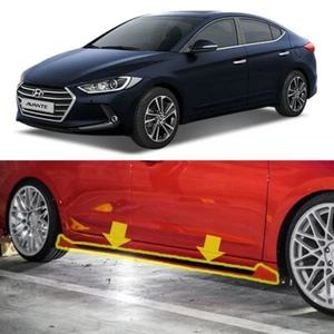 Side Lip Skirt Guard Splitter Unpainted (Fits: 2017 2020 Elantra AD) - Picture 1 of 6