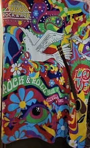 Rock & Roll Hall Of Fame Museum Throw 60x50Some Wash Wear) Good Pc. Pictures Des - Picture 1 of 4