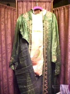 Vintage Knights of Pythias CEREMONIAL GOWN 49 IN LONG, SLEEVE 26IN ARMPIT 25"W - Picture 1 of 8