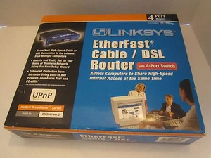 Linksys EtherFast Cable/DSL Router with 4-Port Switch BEFSR41 Version 2 - Picture 1 of 3