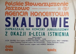 Plakat  zespołu SKALDOWIE  1975   Polish Jazz Poster WYPRZEDAŻ - Zdjęcie 1 z 1