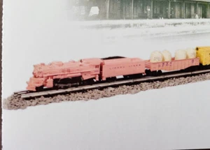 Postkarte Mädchen rosa Spielzeug Zug Set 1957-1958 Lionel; PRR Sta., Williamsport, PA. - Bild 1 von 4