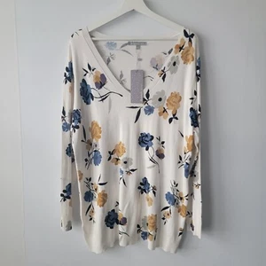 Daniel Rainn Stitch Fix Women's Ari V-Neck Sweater size 2X floral Long Sleeve - Picture 1 of 9