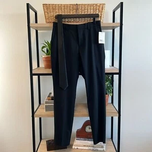 NWT H&M Men's Slim Fit Career Black Dress Pant Trousers & Tie, 30 - Picture 1 of 11