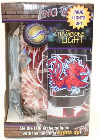 South Carolina Gamecocks Souvenir Mug Cup 22 oz Light Up LED Sports Cover