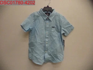 Volcom Boys Light Blue Salford Woven Button Down Shirt, Size 5/M 196134052876 - Picture 1 of 8