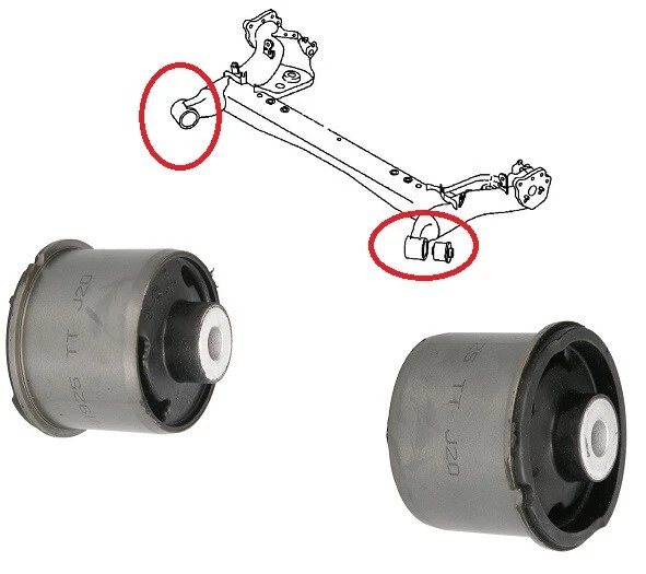 Rear Axle Suspension Trailing Control Arm Bushes Bushings for Mazda 2 DE 07-14 - Image 1 of 1