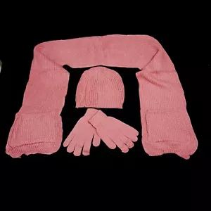 3tlg Winterset Handschuhe + Wintermütze Mütze + Schal Strickschal Winterschal - Bild 1 von 4