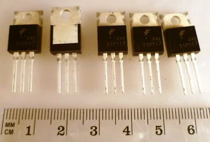 Fairchild TIP117 BJT Transistor PNP 100V 2A 2 W TO-220 5 Pieces EBL73A1-6 - Picture 1 of 3