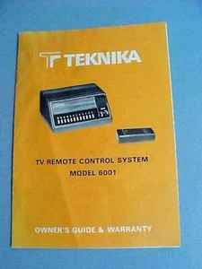 Teknika Fernseher Fernbedienung Modell 6001 - Bedienungsanleitung Handbuch - Bild 1 von 4