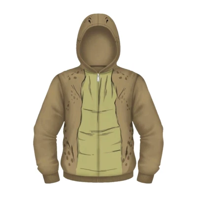 Moletom com capuz JURASSIC WORLD XL Big Boys 18/20 verde bronzeado dinossauro lã zíper novo com etiquetas - Imagem 1 de 4