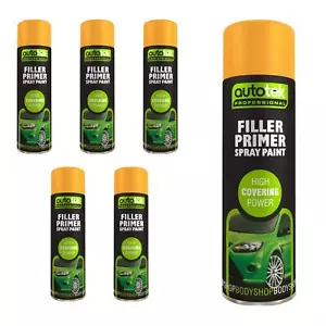 AutoTek Filler Primer Multi-Purpose Aerosol Spray Paint 500ml x6 - Picture 1 of 8