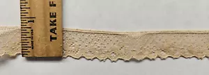 Bordo in pizzo di cotone vintage/antico, beige, 14 iarde - Foto 1 di 2