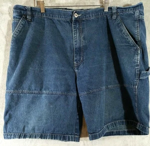 Plugg Schreinershorts Herren 46 blau Denim Jeans Reißverschluss Taschen lässig - Bild 1 von 9