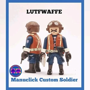 PLAYMOBIL CUSTOM WW2 PILOTO EJERCITO ALEMAN LUFTWAFFEN SEGUNDA GUERRA MUNDIAL  - Picture 1 of 5