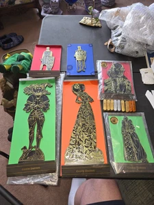Lot of 4 8.5" "Brass" Rubbing Kits Vintage 1978 Creative Pastimes - Picture 1 of 7