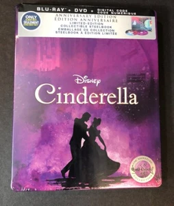 Cinderella [ Limited Anniversary Edition STEELBOOK ] (Blu-ray + DVD) NEW - Picture 1 of 5
