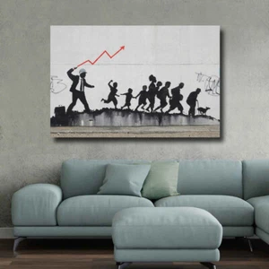 Banksy Mural - CANVAS OR PRINT WALL ART - Picture 1 of 3