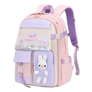 Bunny Backpack for Girls Cute Kids Bookbag for Elementary School Kawaii Presc... - Picture 1 of 7
