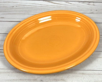 Plato para servir Fiestaware naranja mandarina ovalado 11,5" HLC EE. UU. Foto 1 de 4